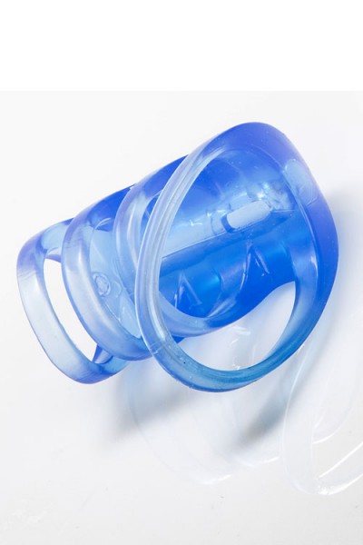 California Exotic Stretchy Vibrating Pleasure Cage for Couples