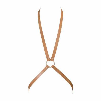 Maze cross chest harness brown