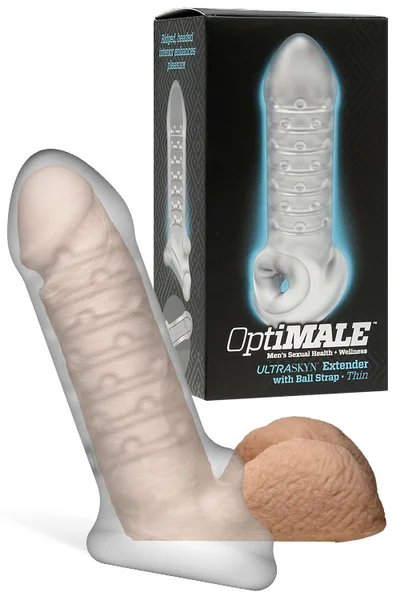 Doc Johnson Thin 6" Textured Penis Extension with Ball Strap — image 16 of 20