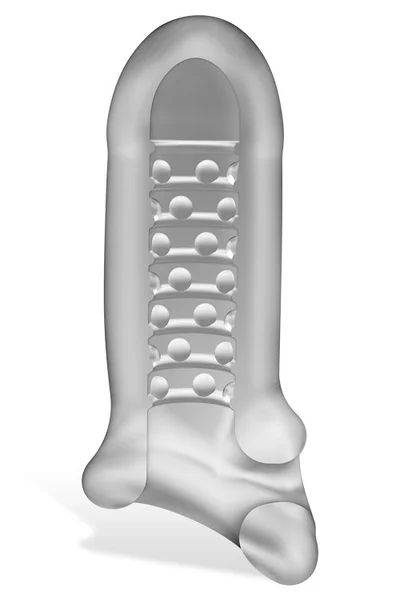 Doc Johnson Thick 6" Textured Penis Extension with Ball Strap