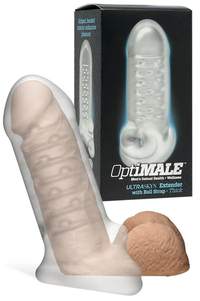 Doc Johnson Thick 6" Textured Penis Extension with Ball Strap — image 11 of 15