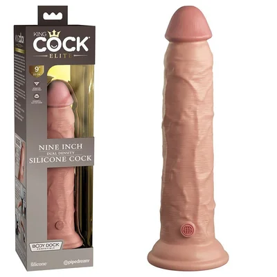 King Cock Elite 9 Inch Dual Density Realistic Silicone Dildo