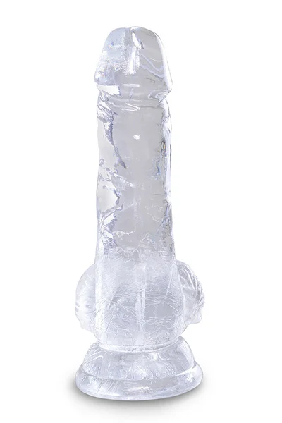 Pipedream King Cock Clear Realistic 5" Dildo with Balls & Suction Cup Base — image 8 of 9