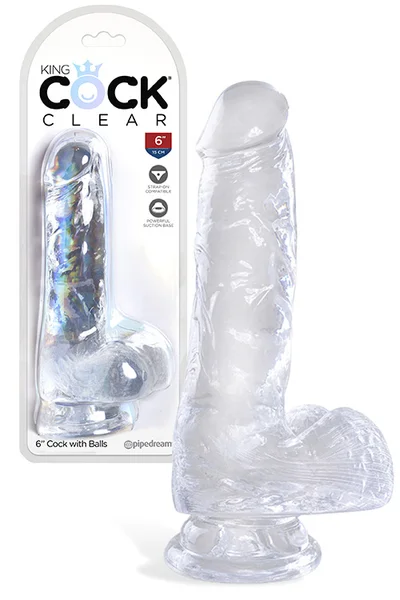 Pipedream King Cock 6" Realistic Dildo with Balls & Suction Cup Base — image 10 of 10