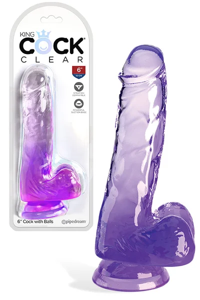 Pipedream King Cock 6" Realistic Dildo with Balls & Suction Cup Base — image 6 of 10