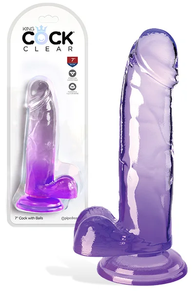 Pipedream King Cock Realistic 7" Dildo with Balls & Suction Cup Base — image 4 of 6