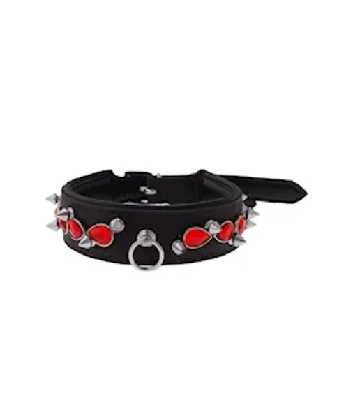 Bound X Spiked Collar With Red Gems — image 3 of 4