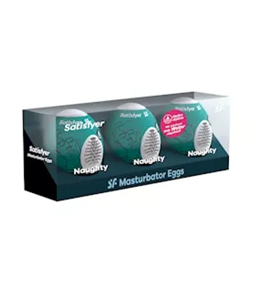 Satisfyer Masturbator Eggs - Set Of 3 - Naughty — image 3 of 4