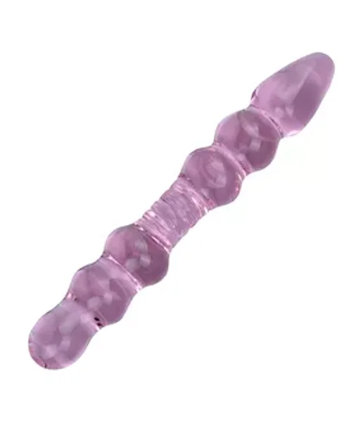 Lucent Pink Glass Butt Beads — image 2 of 2