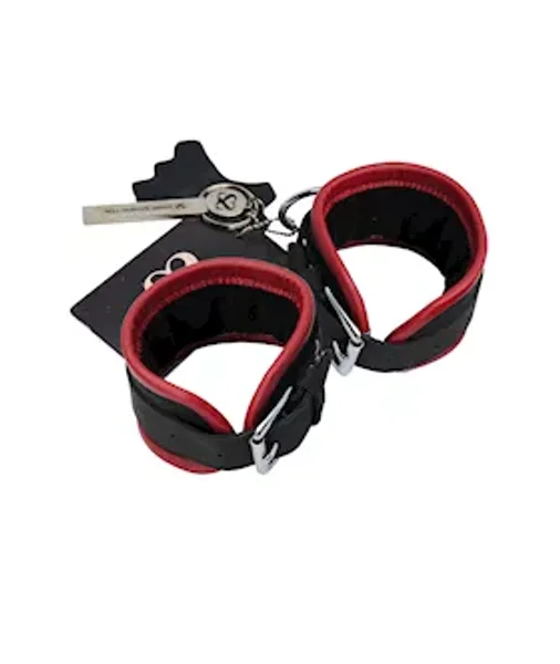 Bound X Rounded Nubuck Leather Wrist Cuffs — image 5 of 8