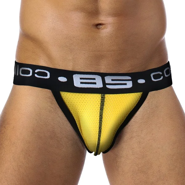 Club Jox Jockstrap 85 Collection Perforated Pouch Yellow — image 3 of 4
