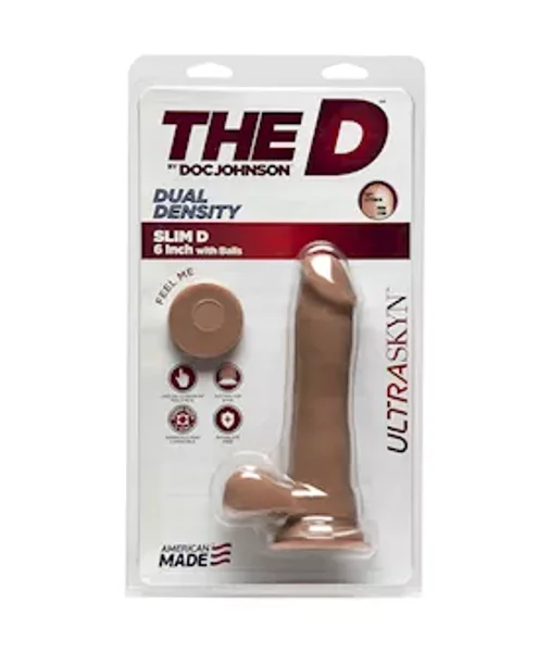 Doc Johnson Ultraskyn Slim Dildo With Balls — image 6 of 6