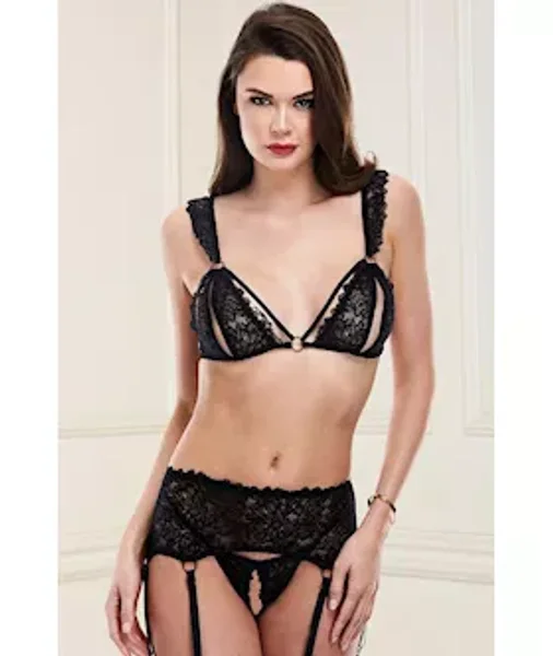 3 Piece Show Me Bra Garter G-string Set — image 7 of 8