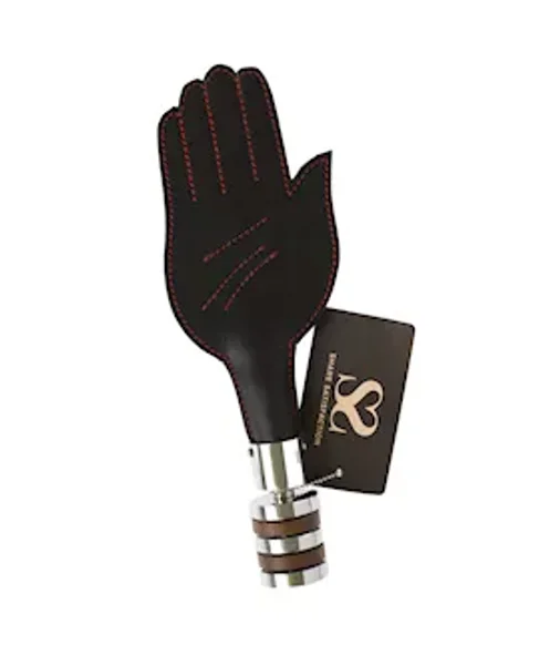 Bound X Leather Hand Paddle With Wood And Metal Handle — image 2 of 2