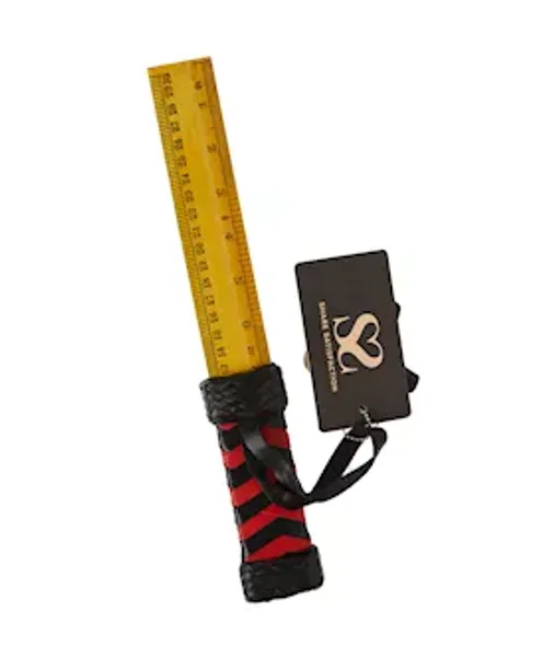 Bound X Wooden Ruler Paddle With Leather Handle — image 3 of 3