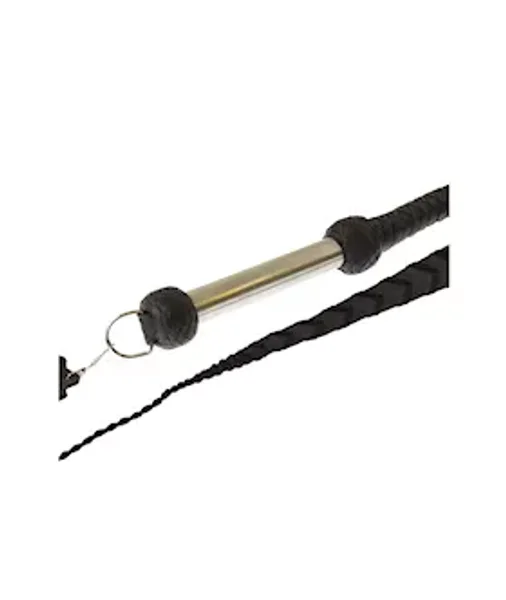 Bound X Heavy Leather Leaf Tip Whip With Metal Handle — image 4 of 4