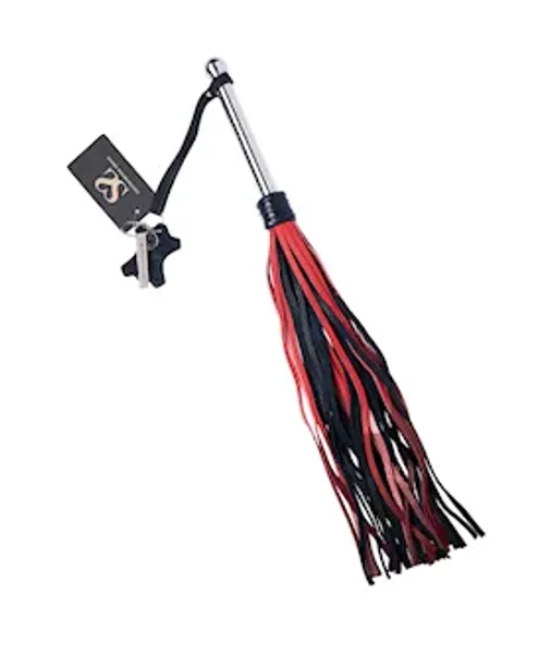 Bound X Calfskin Flogger With Spiral Metal Handle — image 4 of 6
