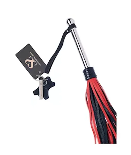 Bound X Calfskin Flogger With Spiral Metal Handle — image 5 of 6