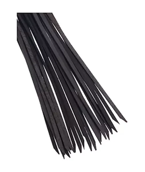 Bound X Leather Flogger With Bronze Grip Metal Handle — image 6 of 6
