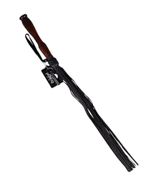 Bound X Nubuck Leather Flogger With Dark Wooden Handle — image 4 of 6