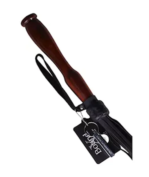 Bound X Nubuck Leather Flogger With Dark Wooden Handle — image 5 of 6
