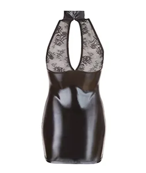 Wetlook Dress With Lace Insert — image 8 of 8