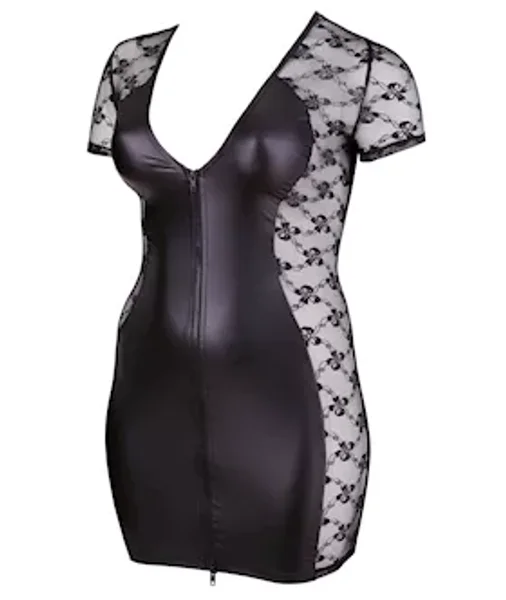 Lace Insert 2-way Zip Dress — image 7 of 8