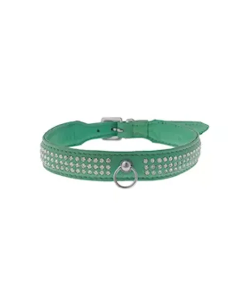 Bound X Green Collar With Silver Rhinestones — image 3 of 4