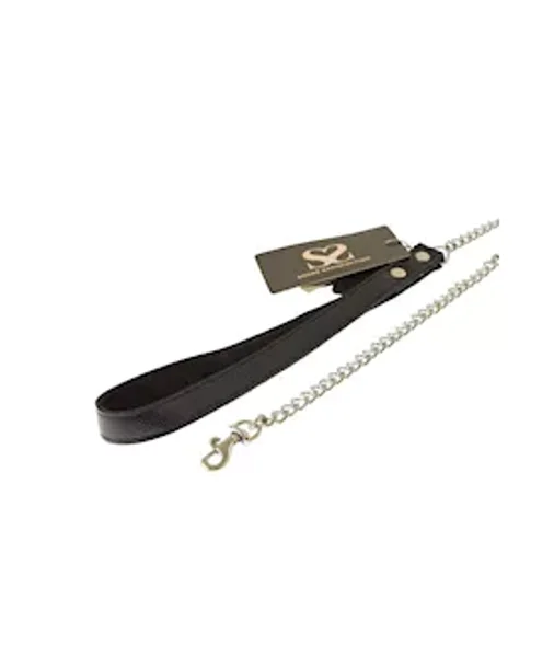 Bound X Chain Leash With Textured Leather Handle — image 4 of 4