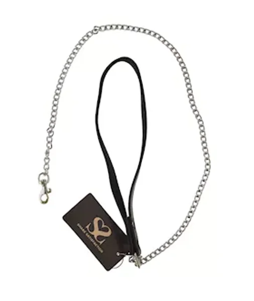 Bound X Chain Leash With Textured Leather Handle — image 3 of 4