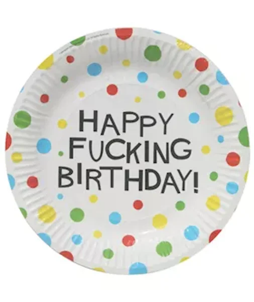 X-rated Birthday Plates (7") — image 2 of 2