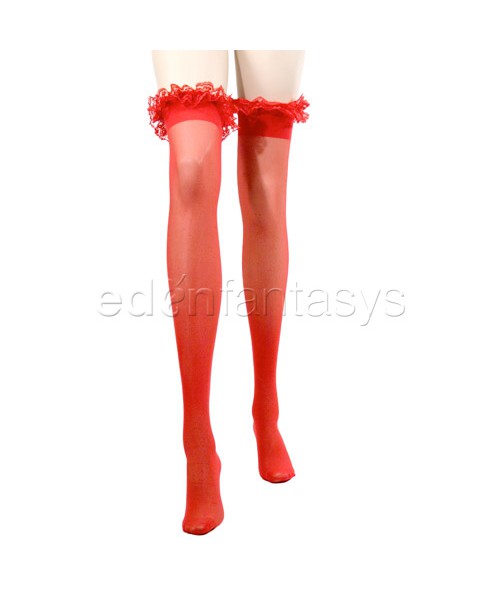 Ruffled stockings