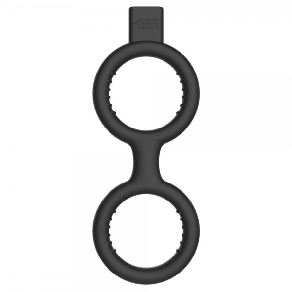 EStimulation Cock Ring with Ballstrap - 2 x AAA