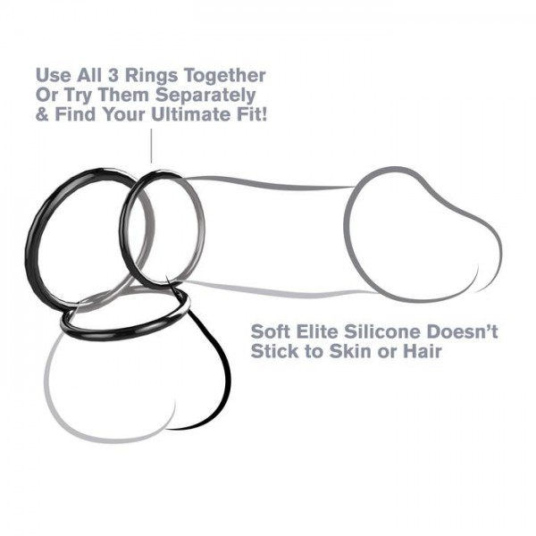 Fantasy C-Ringz Silicone 3-Ring Stamina Set