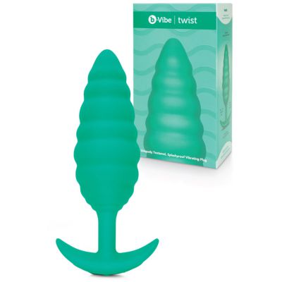 B Vibe Twist Texture 6 3 Vibrating Silicone Butt Plug