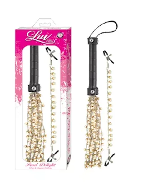 Luv Pearl Delight Whip And Nipple Clamps — image 2 of 2