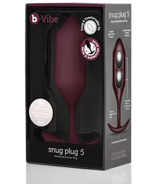 B-vibe Snug Plug 5 Dark Red — image 7 of 8