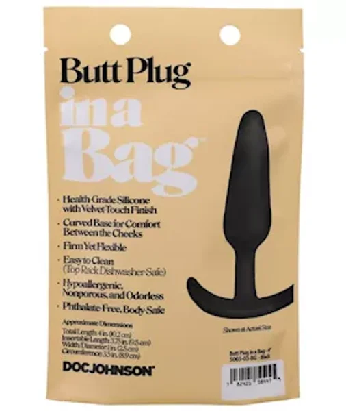 Butt Plug In A Bag 4 Inch Black — image 6 of 6