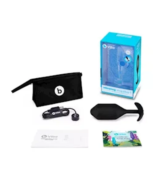 B-vibe Vibrating Snug Plug Xxl Black (Size 5) — image 4 of 5
