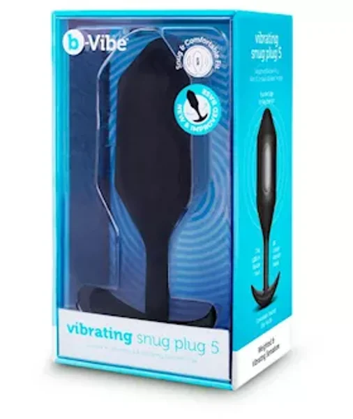 B-vibe Vibrating Snug Plug Xxl Black (Size 5) — image 5 of 5