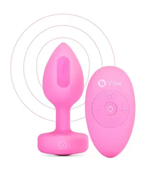 B-vibe Remote Control Vibrating Jewelled Heart Plug S/m — image 5 of 8
