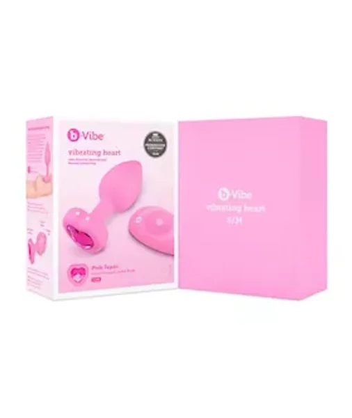 B-vibe Remote Control Vibrating Jewelled Heart Plug S/m — image 8 of 8