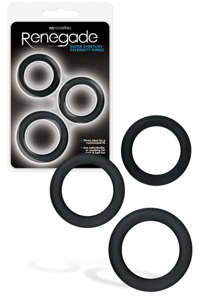nsnovelties Pack of 3 Stretchy Silicone Cock Rings — image 3 of 6