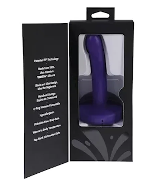 Pop Slim By Tantus Squirting Dildo Indigo — image 4 of 6
