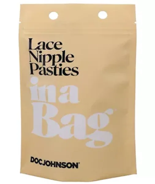 Lace Nipple Pasties In A Bag Black — image 5 of 6