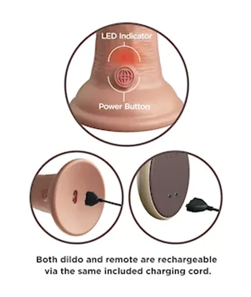 King Cock Elite Dual Density Vibe Silicone Dildo With Remote — image 23 of 25