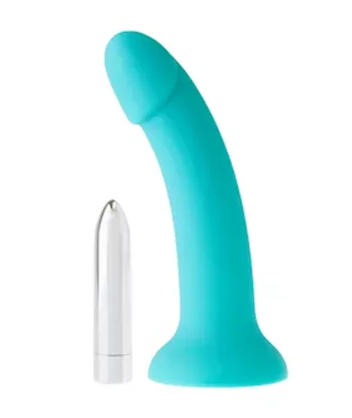 Nood Colours Silicone Dildo With Bullet — image 4 of 6