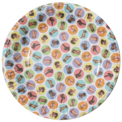 Dirty Dishes Mini Penis Style Plates 8 X Pack
