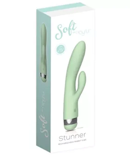 Soft By Playful Stunner Rechargeable Rabbit Vibrator Mint — image 8 of 8