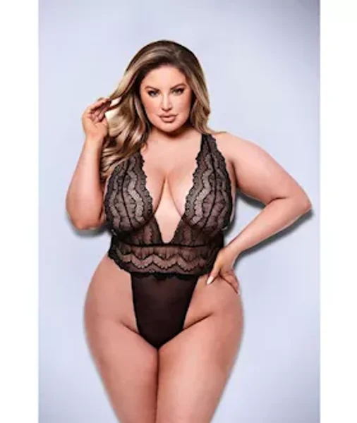 Baci Sexy Deep V Lace Teddy - Q Bx — image 4 of 6